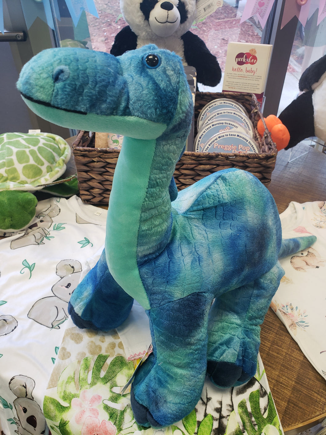 BLUE BRONTOSAURUS HEARTBEAT BUDDY