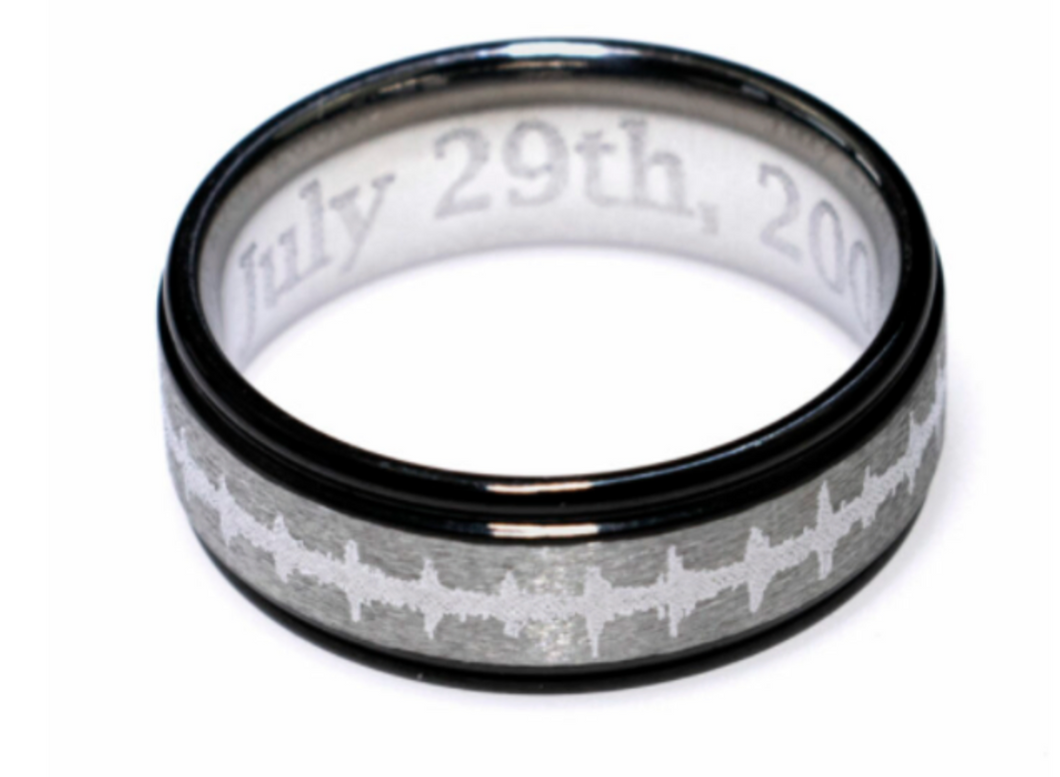 Men's Heartbeat Ring