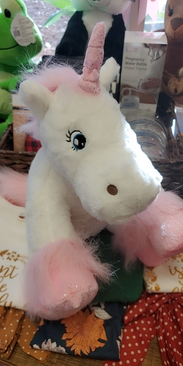 Pink and White Unicorn Heartbeat Buddy